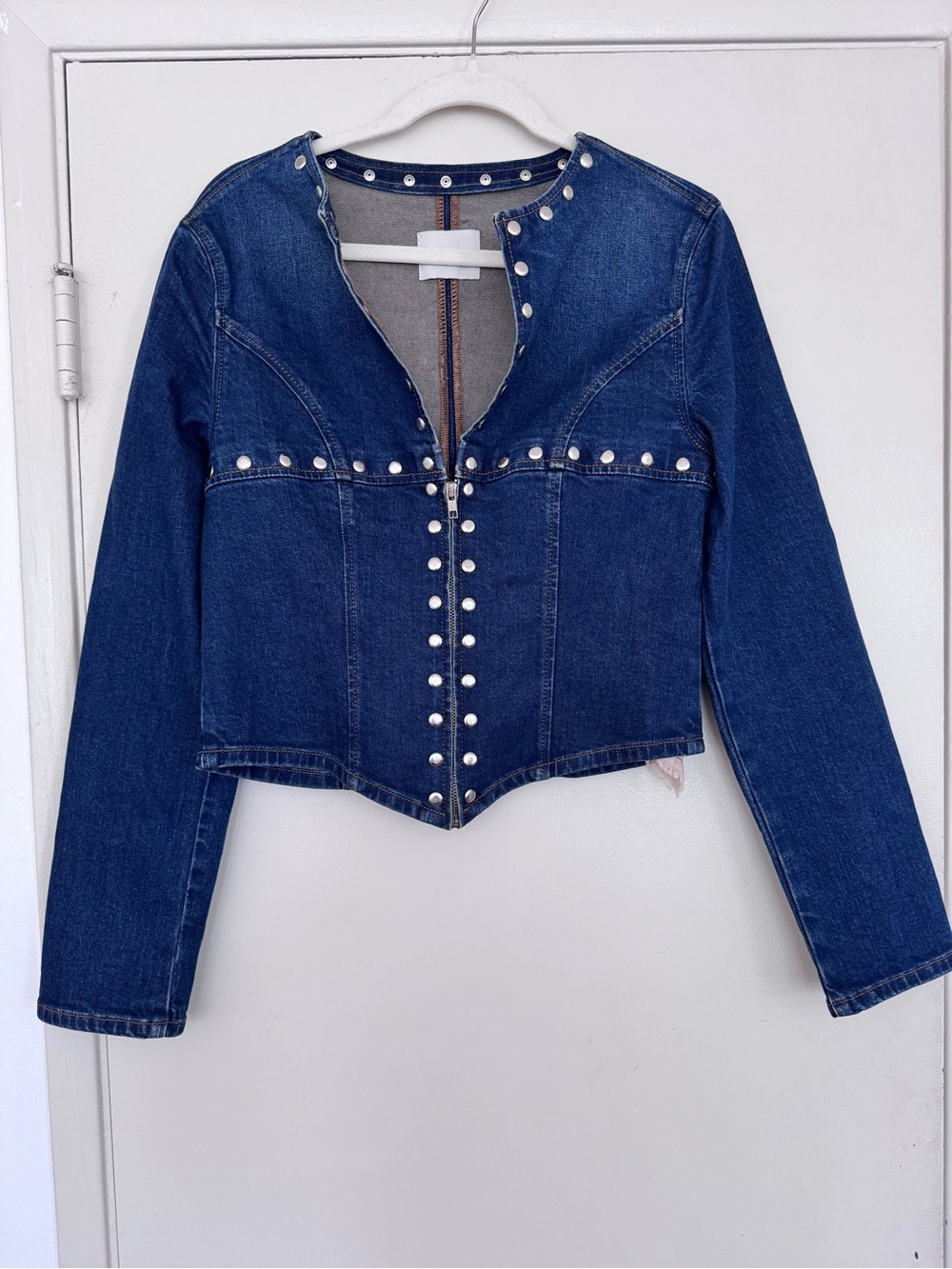 Reformation Studded Denim Shirt/Shacket S